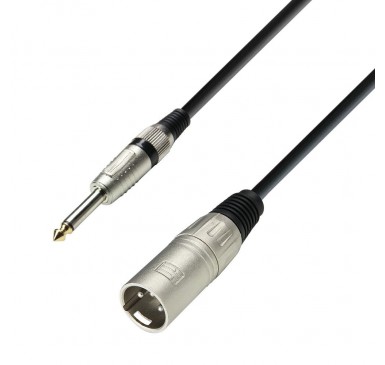 Adam Hall Cables 3 Star Series - Microphone Cable XLR male to 6.3 mm Jack mono 6 m