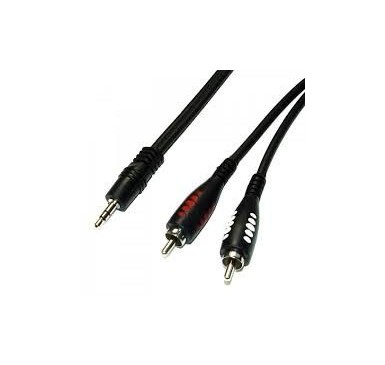 Adam Hall Cables K3 YWCC 0100 - Audio Cable 3.5 mm Jack stereo to 2 x RCA male 1 m
