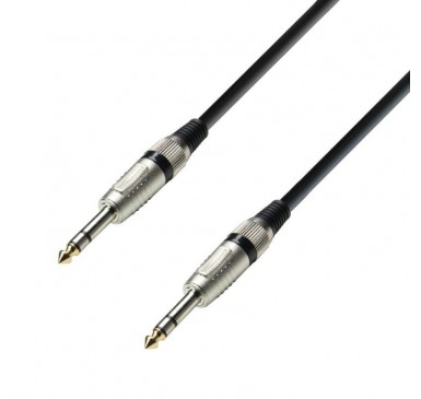 Adam Hall Cables K3BVV0090 - Cable de Audio de Jack 6,3 mm estéreo a Jack 6,3 mm estéreo 0,9 m