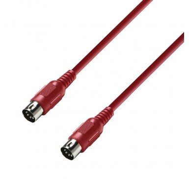 Adam Hall Cables K3MIDI0075RED - Cable MIDI 0,75 m rojo