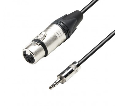 Adam Hall Cables K5MYF0150 - Cable de Micro Neutrik de XLR hembra a Jack 3,5 mm estéreo 1,5 m