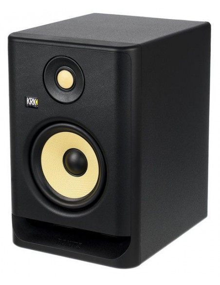 KRK ROKIT RP5-G4 Active Studio Monitor Speakers w/AxcessAbles Isolation Pads Audio Cables and eStudioStar Polishing Cloth 