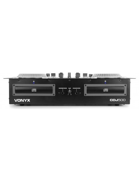 VONYX CDJ500 DOBLE REPRODUCTOR CON AMPLIFICADOR CD/MP3/USB/BLUETOOTH