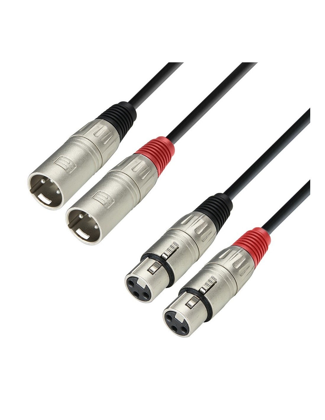perrito abrigo Imaginativo Adam Hall Cables K3 TMF 0100 - Cable de audio de 2 conectores XLR macho a 2  conectores XLR hembra, 1 m