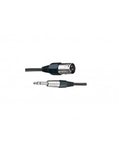 AMS CBL 116 Cable para micrófono con conectores Jack ¼'' macho y XLR 3p macho, 3 metros